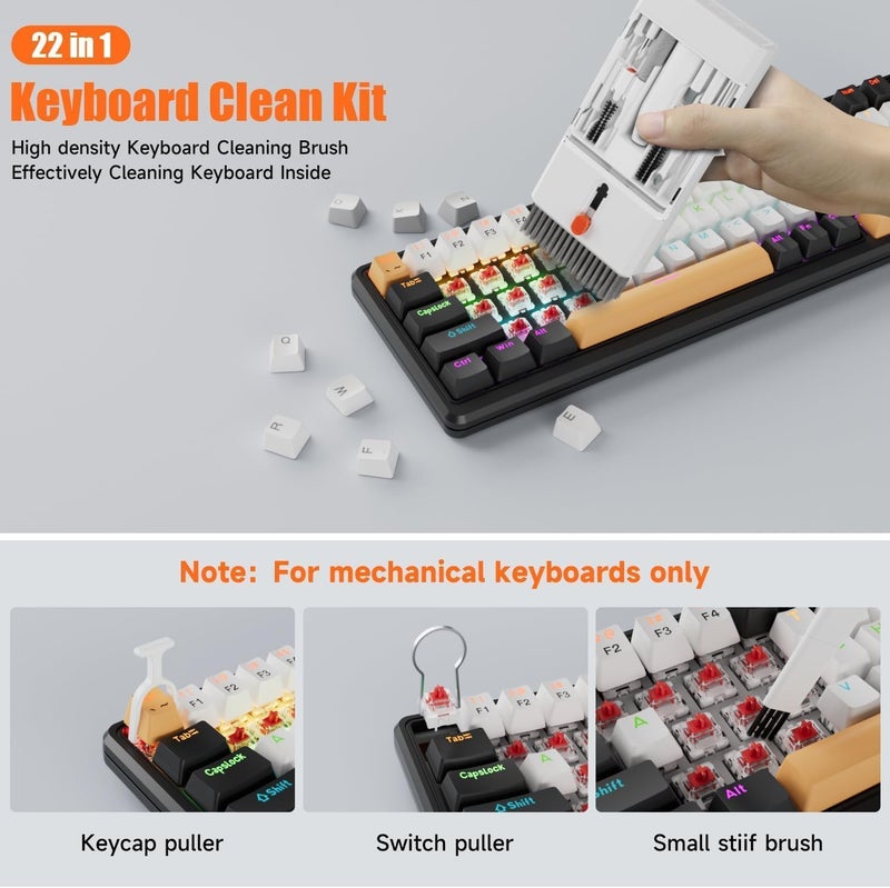 Electight Laptop Cleaning Kit Keyboard Cleaner Brush, 22-in-1 Multi-Function Laptop Cleaner Tool for MacBook, Phone, Headphone, Earbuds, Camera Lens and Other Electronic Device, All-in-one with Upgrade - Image 5